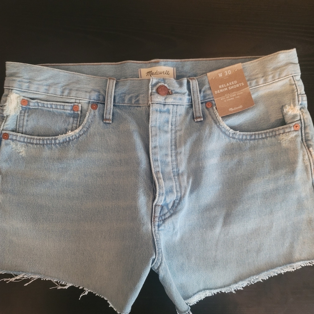 MADEWELL Relaxed Denim Shorts sz 30 NWT